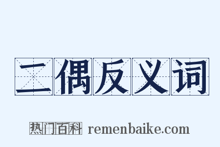 二偶反义词是什么意思的图片